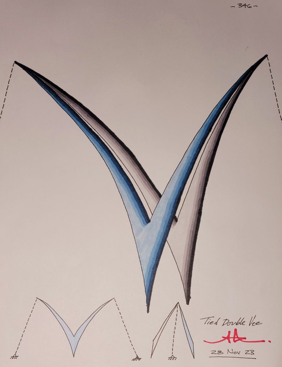 TIED DOUBLE VEE