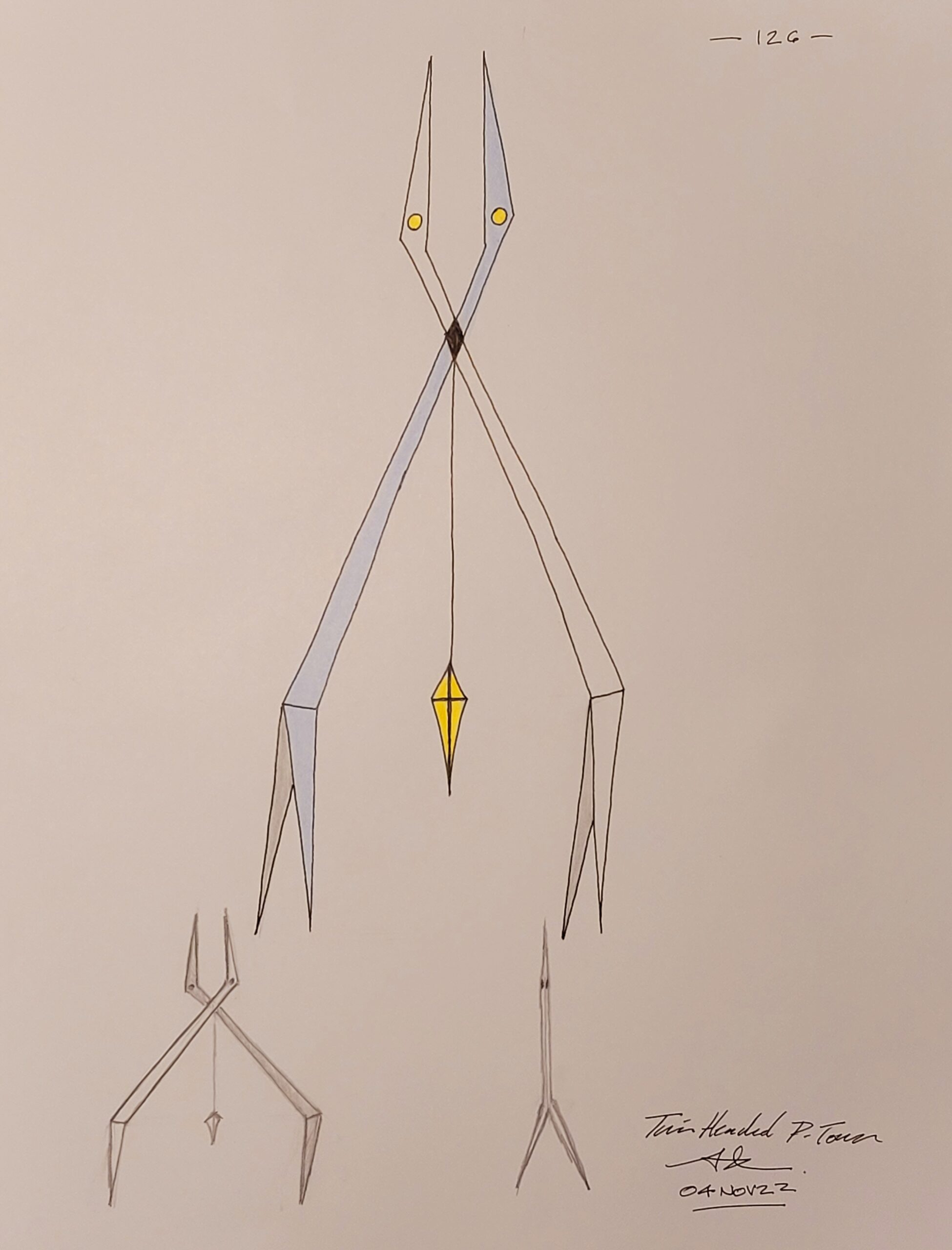 TWIN-HEADED P-TOWER