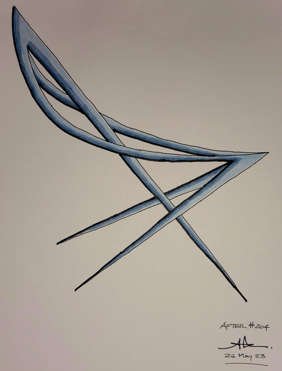 EANING NEEDLE CROSSED V. 2 W/GRADIENT