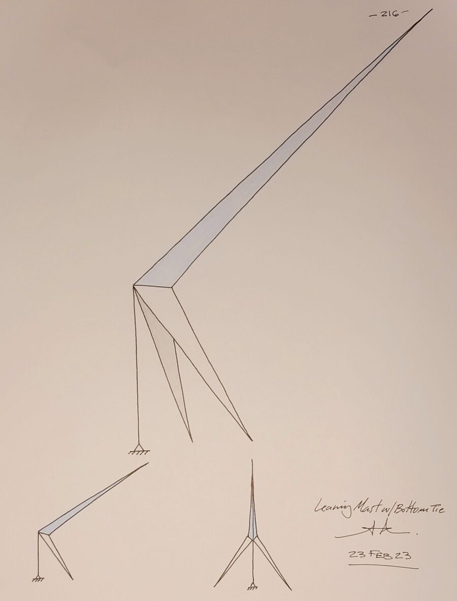 LEANING MAST W/BOTTOM TIE