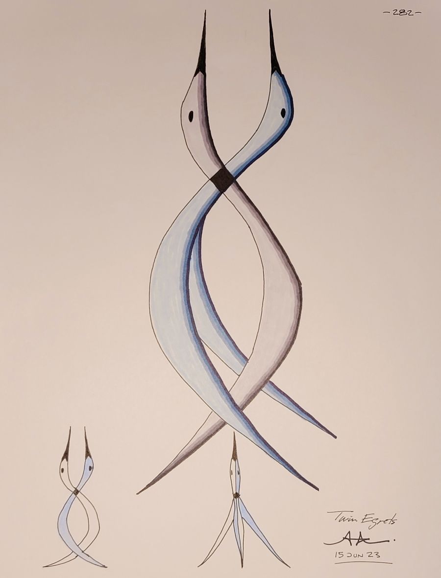 TWIN EGRETS
