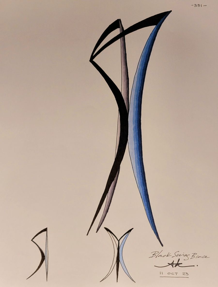 BLACK SWING BRACE